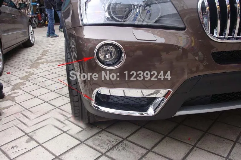 

Chrome Front Bumper Fog Cover Trim 4pcs for BMW X3 2011 2012 2013 f25