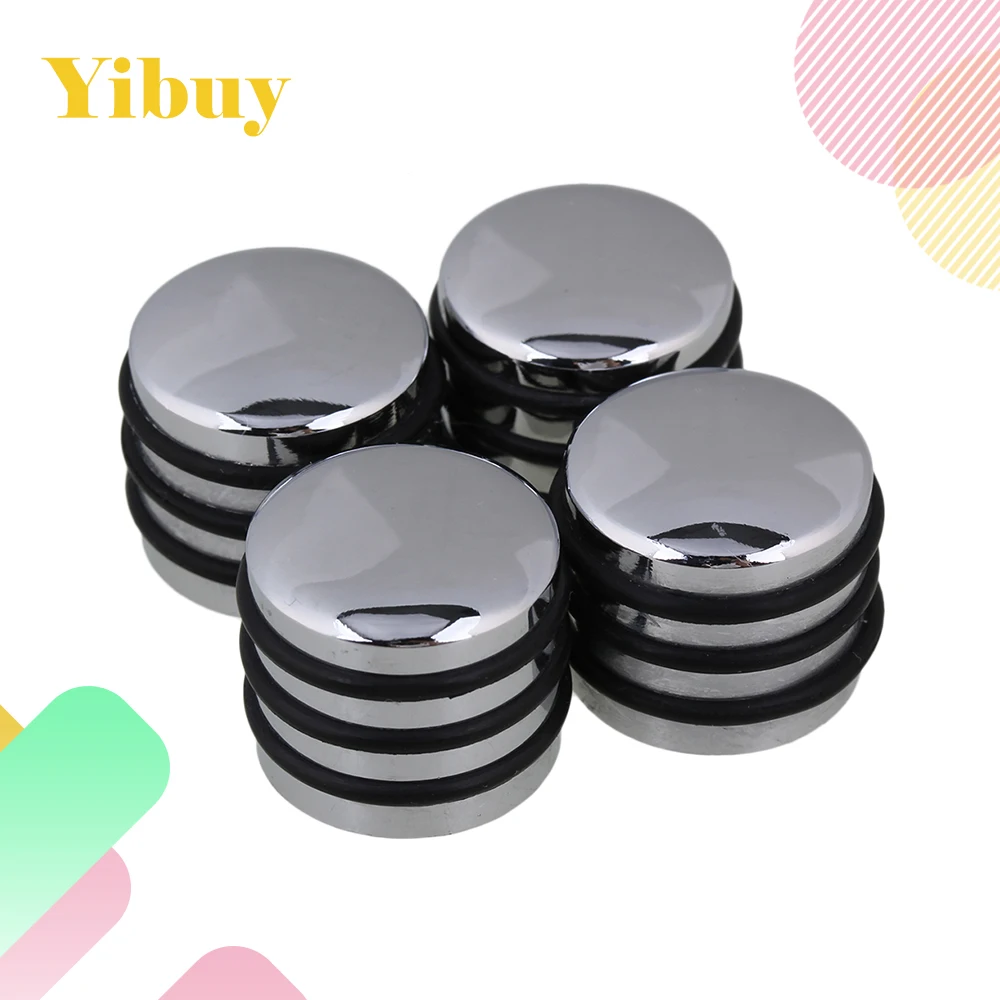 Buy Yibuy Black Chrome Plated Guitar Rotary Knobs for