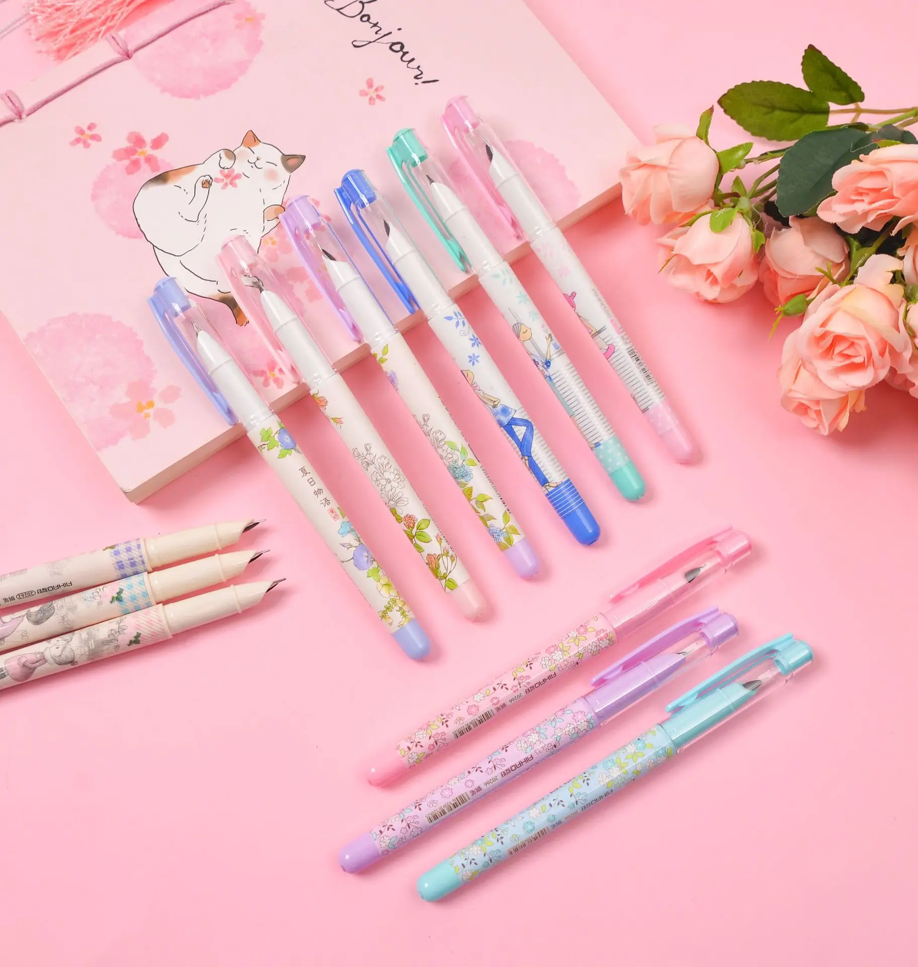 

24 pcs Fountain Pens ink Nib 0.5mm Hobby Calligraphy Signature student pens School Office Writing