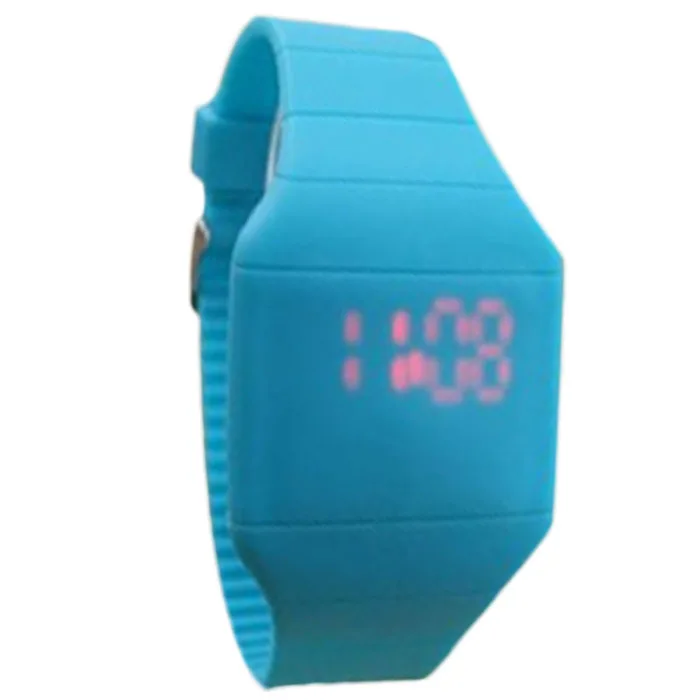 Симпатичные Повседневные Классические часы Красочные Желе ультра-тонкий светодиодный силиконовые спортивные часы детские наручные часы