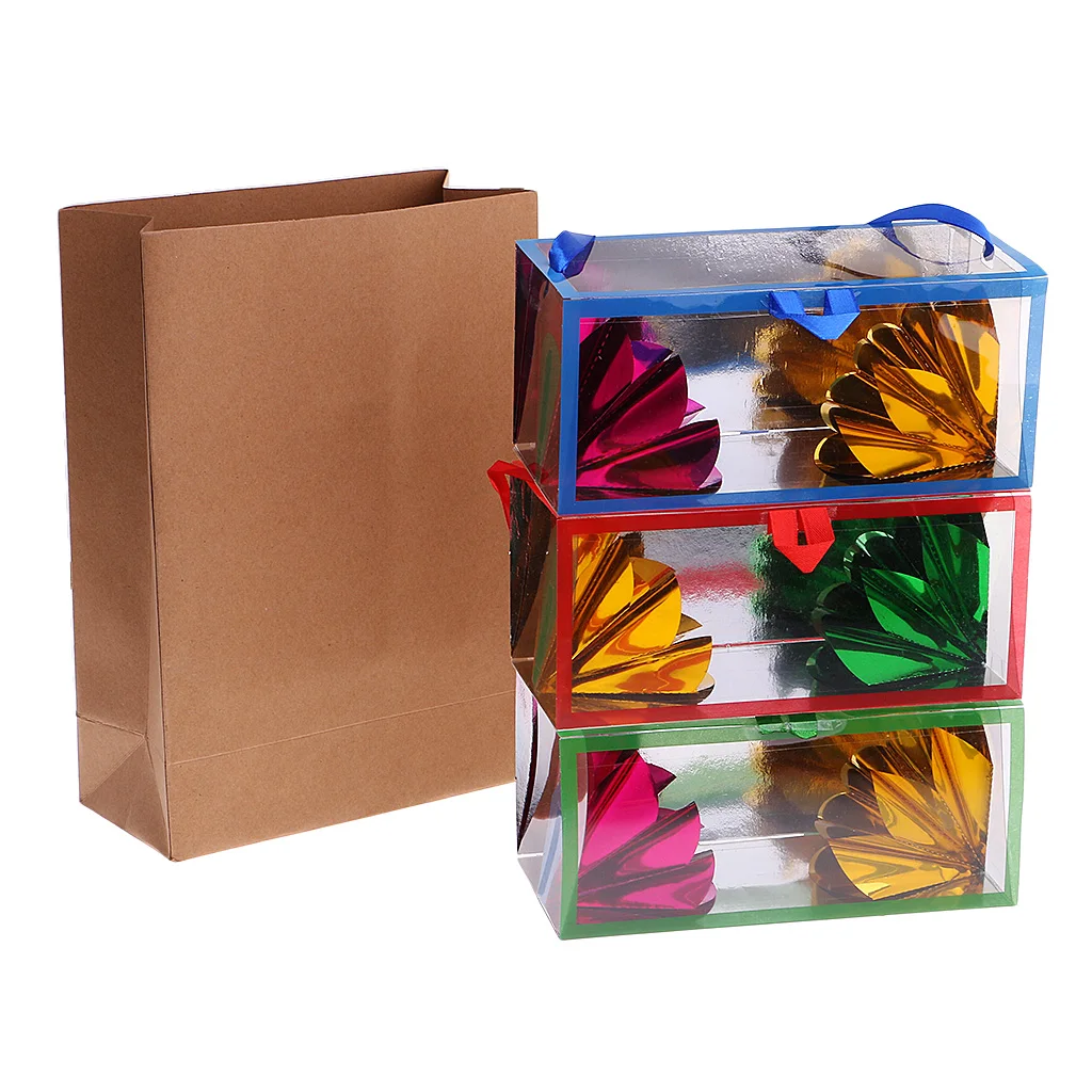 Appearing Flower Box Paper Bag Close Up Magic Trick Props Suitable for magician/children in school performance
