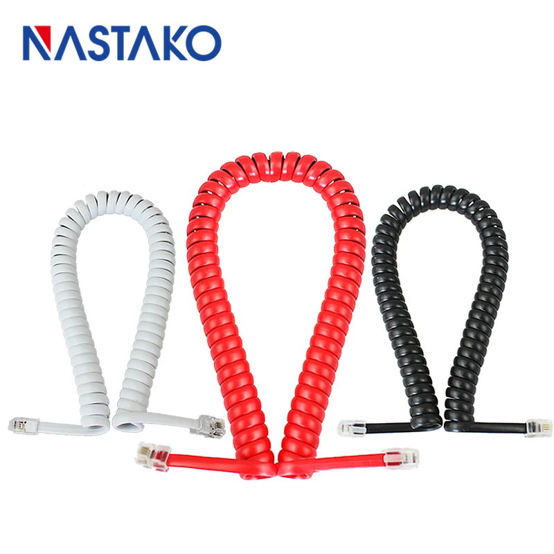 

4Pin Telephone cord pure Copper wire phone volume curve Microphone 4P4C connector telephone cable RJ9 handset line 2M/3M/5M