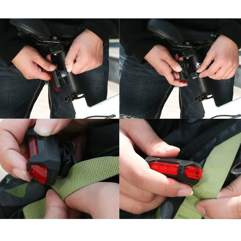 USB Перезаряжаемый велосипедный фонарь Передняя Задняя фара для велосипеда