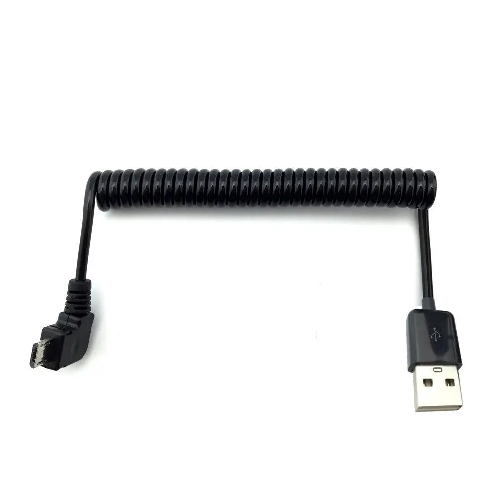 1 м 3 м 90 градусов угол локоть Micro USB пружинная Спираль Спиральный Выдвижной данных зарядное устройство зарядный кабель для samsung Andriod телефонов