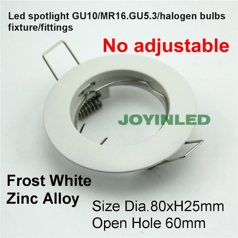 10 шт Матовый белый/Атлас Никель GU10 MR16 светодиодный прожектор установки фиксированной Светодиодная лампа светильник GU53 галогенная лампа отделкой кольца