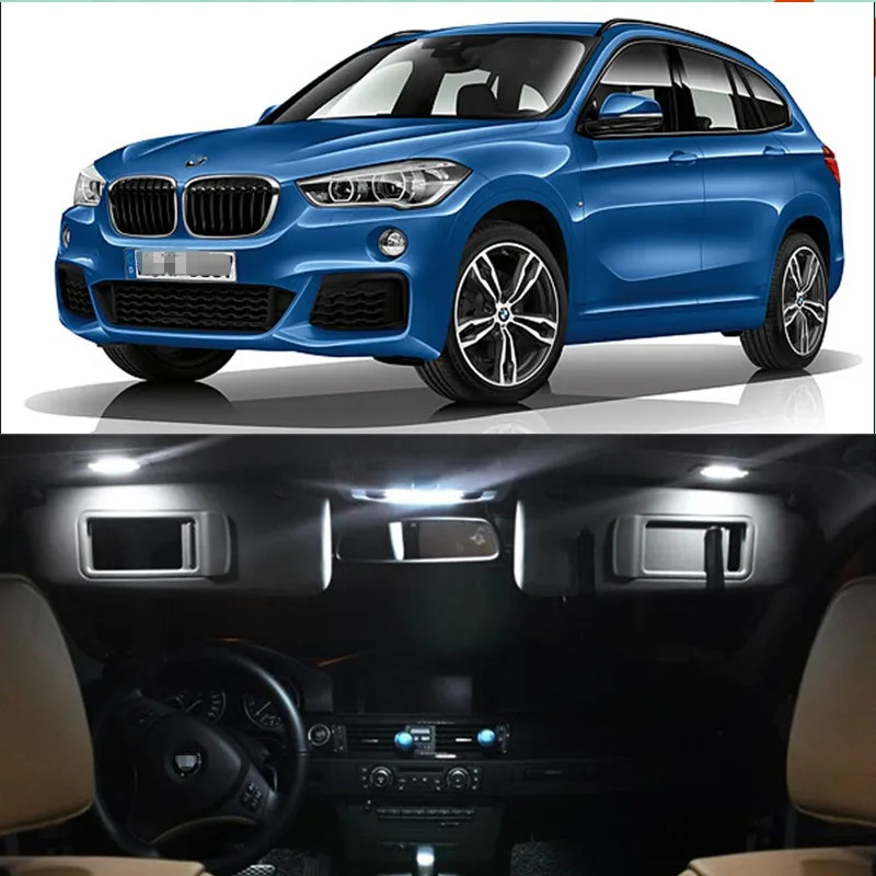 12v 12pcs per set LED Bulb For BMW X1 F48 Interior Dome Map trunk
