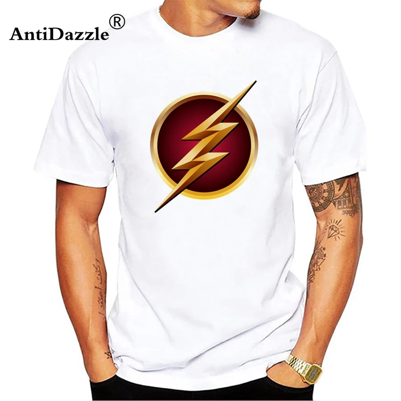 

Fashion The Flash T Shirt Men Short Sleeve Cotton T Shirts The Flash Men Clothing Tops