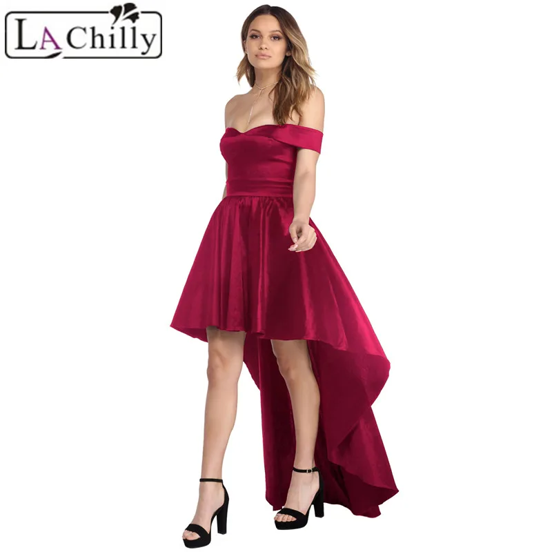 Red-Off-Shoulder-Party-Taffeta-Gown-LC610350-3