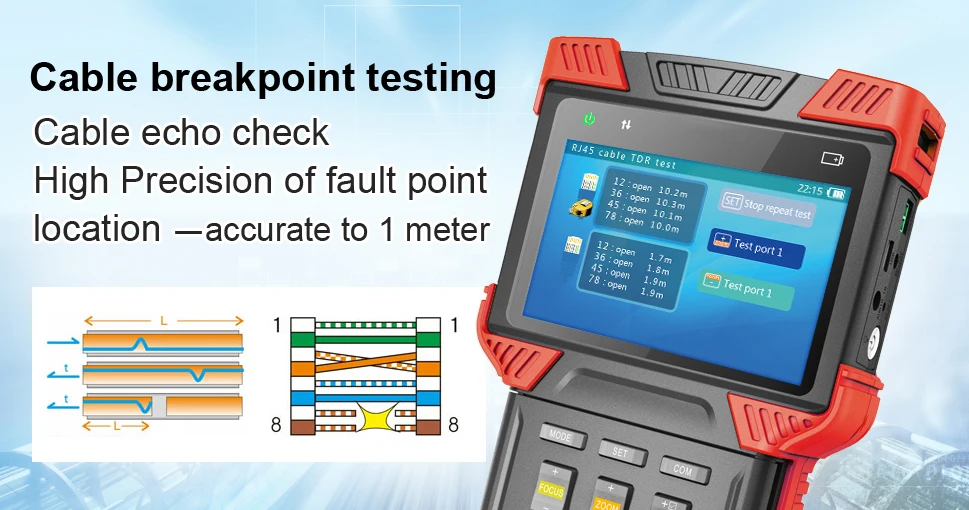 Hot promotion all in one LCD screen CCTV IP CAMERA Tester for T72