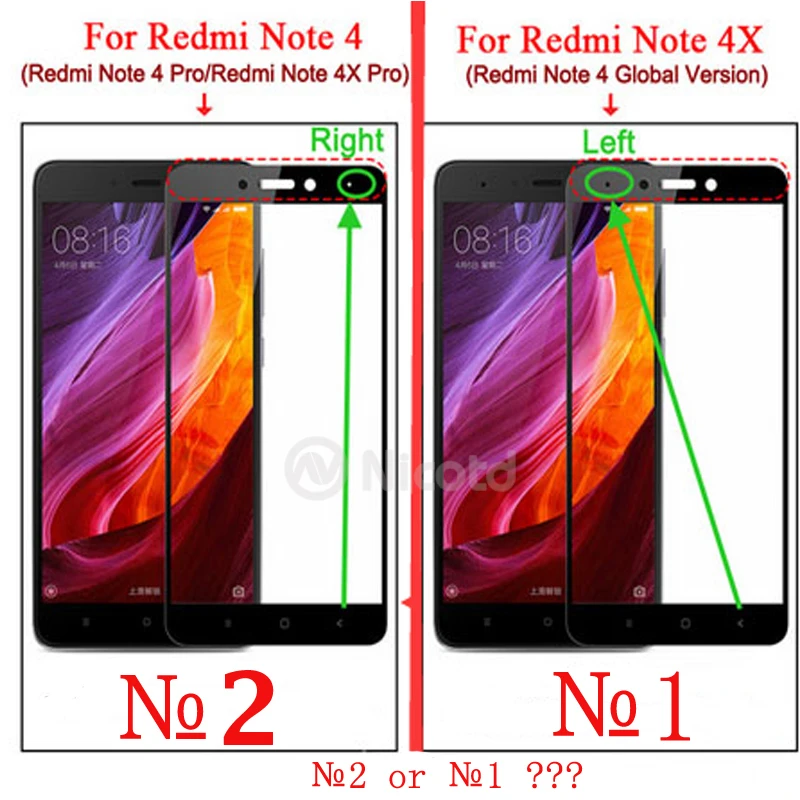 Nicotd Tempered Glass For Xiaomi RedMi Note 4 Global Version Screen Protector Full Cover Film For Xiomi RedMi Note 4X Note 4 pro (1)