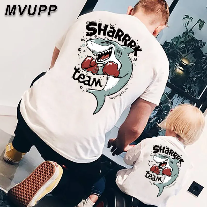 Papa maman bébé requin soeur déranger Nana famille assorti T-shirts nouveau-né NOUVEAU 5XL 