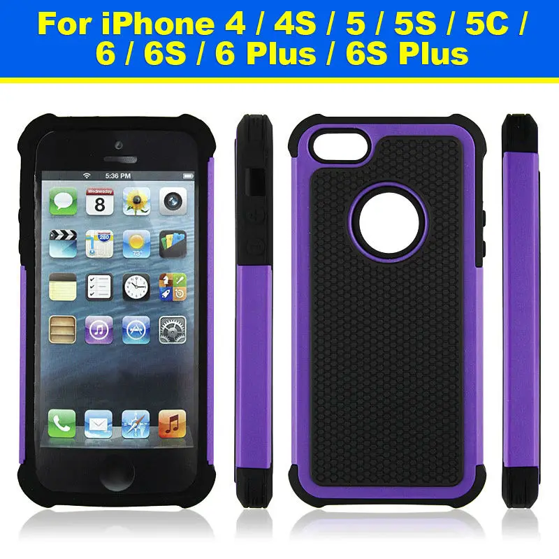 Multi Colors Protective Cases Hybrid 3 in 1 TPU PC Silicone Rubber