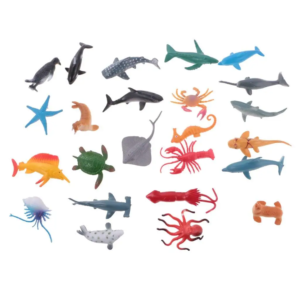 24 шт. модель фигурку животного ПВХ Пробуждение Игрушка развивающая игра подарок для ребенка-морской Животные