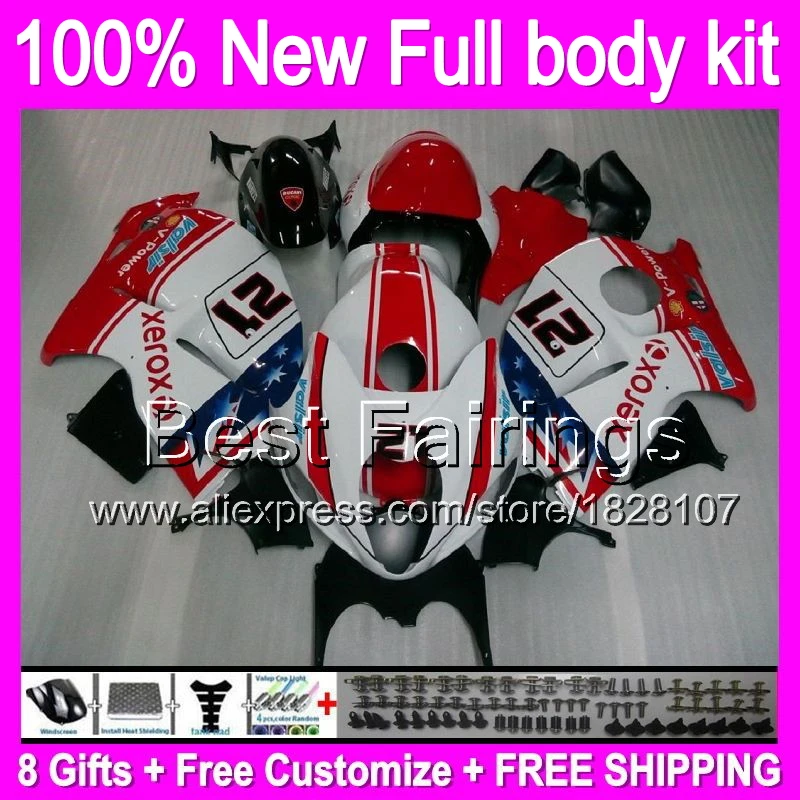 

Fairing For SUZUKI Hayabusa GSXR1300 96 07 1996 1997 1998 21# Red blue 15B7 GSXR 1300 GSXR-1300 GSX R1300 1999 2000 2001 +Decal