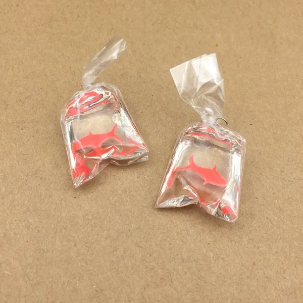 10pcs 25x45mm fish charm resin charm for jewelry making fashion charm earring pendant fashion charms - Окраска металла: red