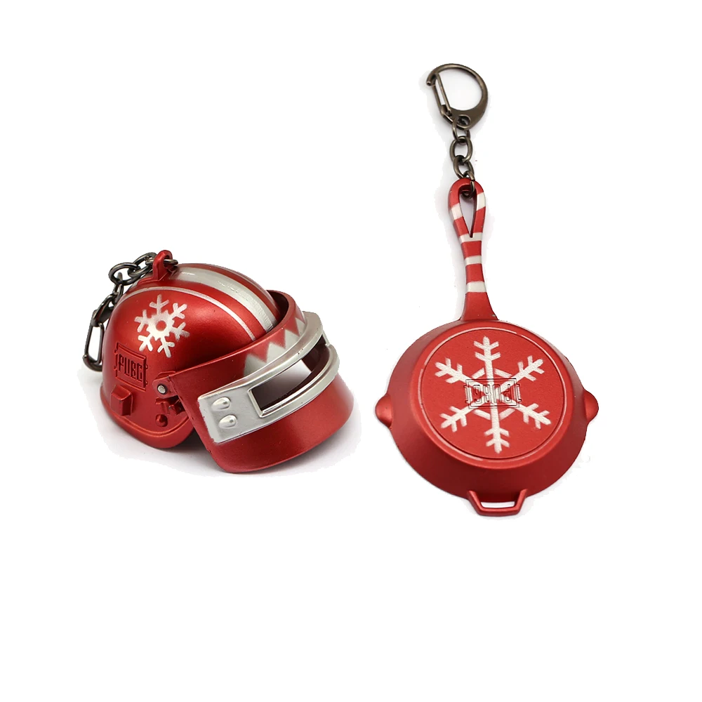 

PUBG Snowflake Keychain Battle Grounds Key Chains FPS Helmet Pan Alloy Pendant Game Men Jewelry Keyring Christmas Gift llaveros