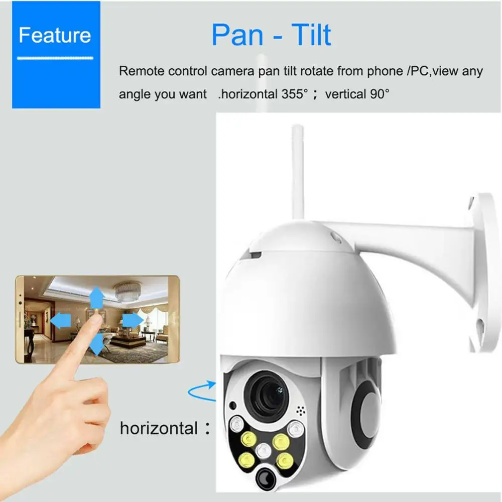 1080P PTZ IP камера наружная скорость купольная беспроводная Wifi безопасности Аудио