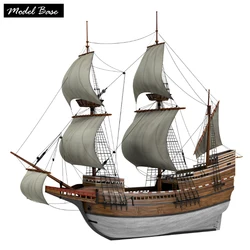 New DIY Ship Model Kit Wood Sail Boat 1:30 Scale Bus Educational Toy Kids Gift