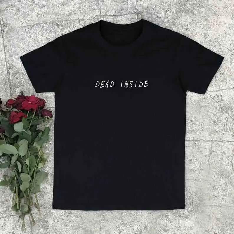 

Sugarbaby New Arrival Aesthetic Dead Inside Shirt Grunge Shirt Goth Tumblr T-shirt Unisex Fashion Aesthetic Clothing Drop Ship