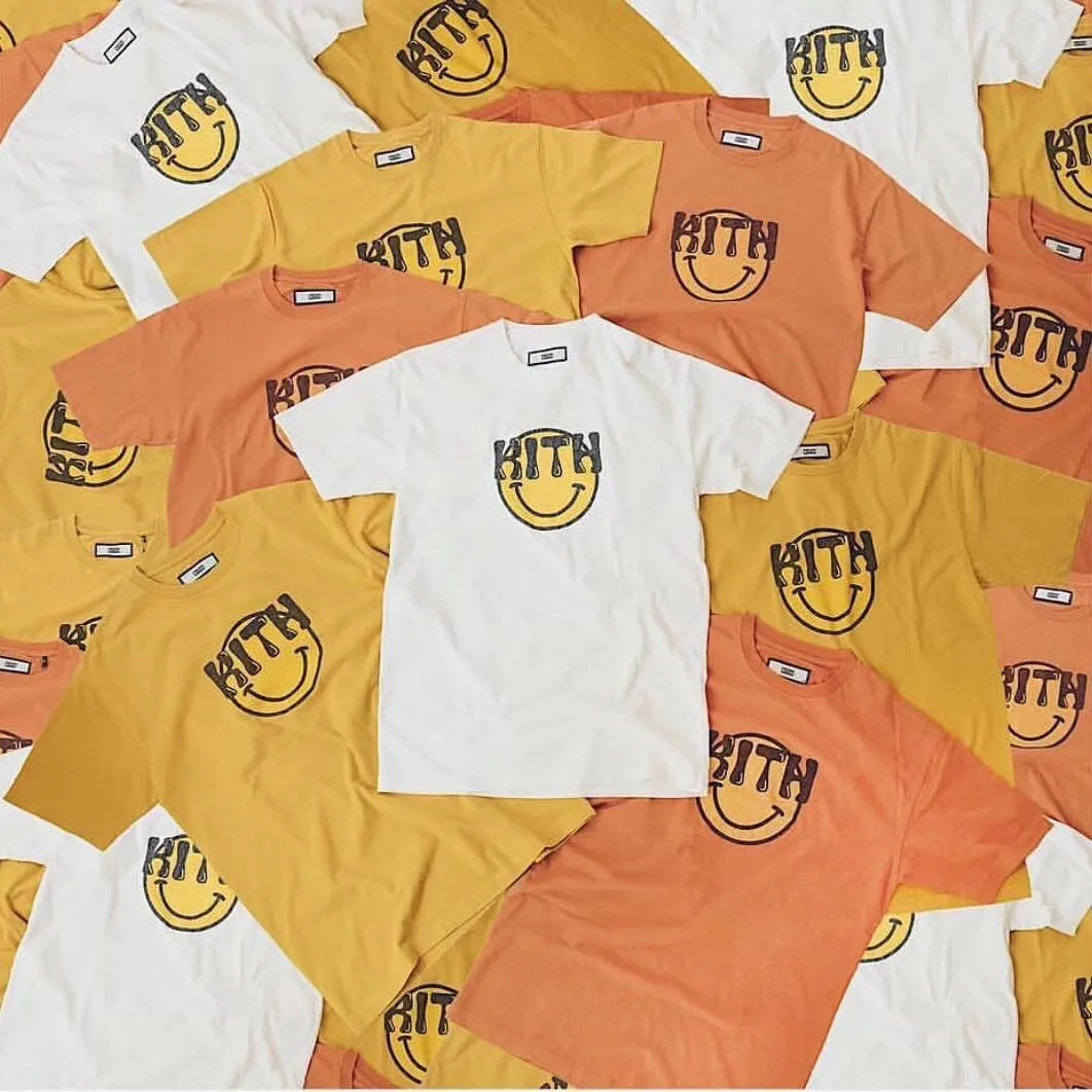 2019ss KITH футболка Для мужчин женщин рассматривает шоколад молочный хип-хоп Уличная