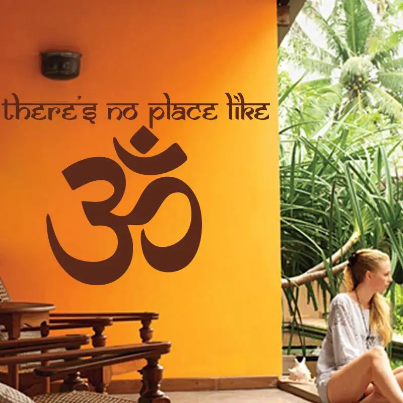 Om Shanti символ индуизм виниловая наклейка на стену Yogs Namaste наклейки для украшения