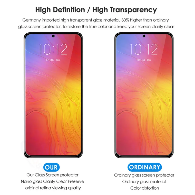 Qosea для lenovo Z5S Экран протектор ультра тонкий прозрачный с уровнем твердости 9 H