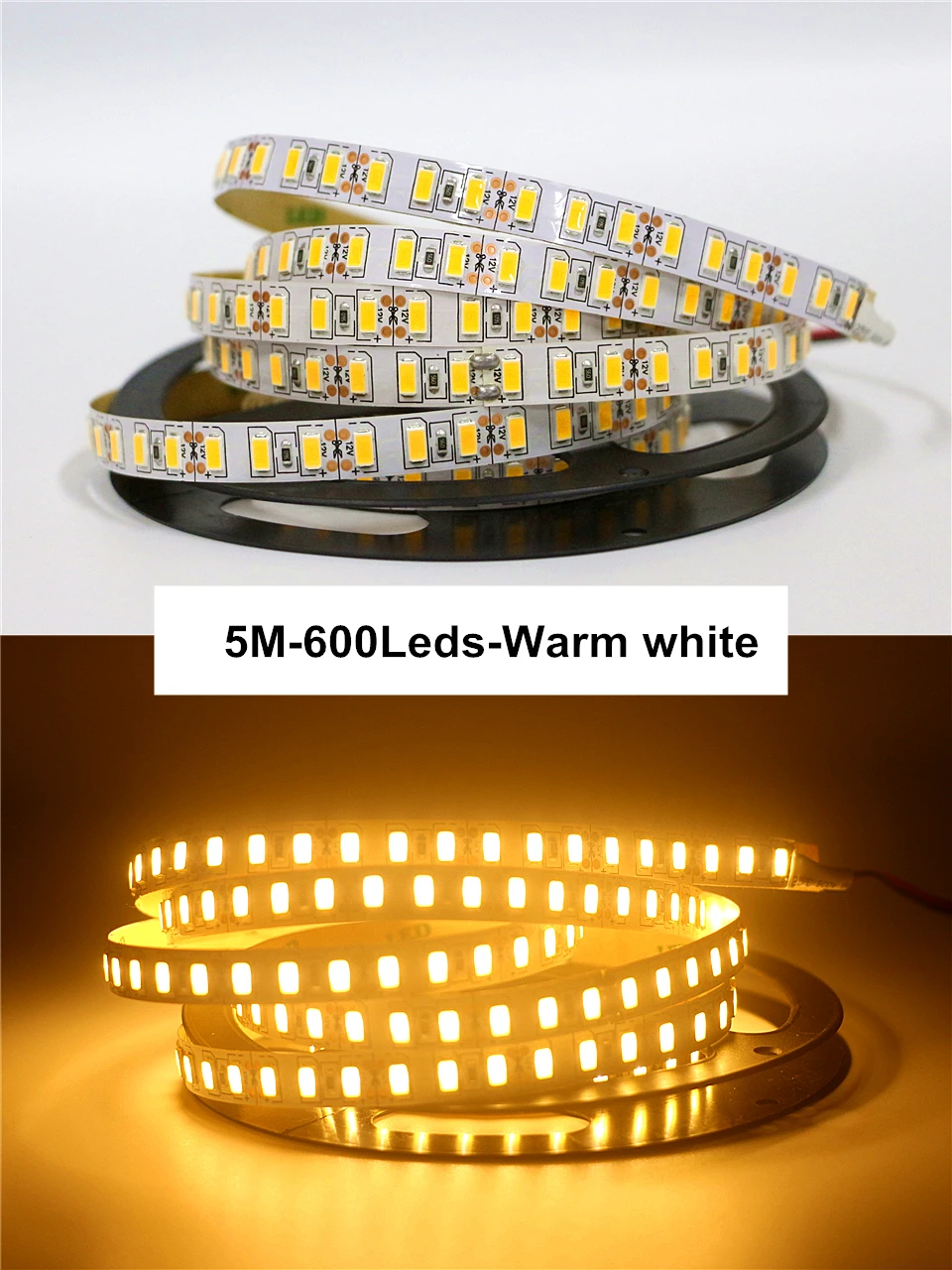 5 м/рулон белый/теплый белый 300 450 600 Светодиодная лента светильник 12 В лента 5630 5730 SMD лента ярче, чем 2835 3528 5050 SMD