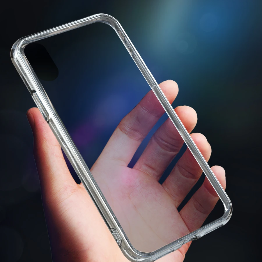 Luxury Clear Tempered Glass Phone Case For iPhone 7 8 Plus Full