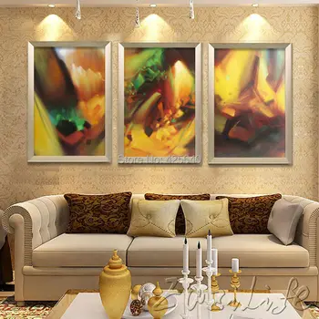 

3 Panels modern abstractat canvas art crylic oil painting abstract painting canvas art 3