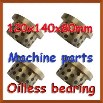 

JFB12080 120x140x80mm JFB 500SP flanged bronze impregnated graphite oilless bush flange solid self lubricant embedded bearing