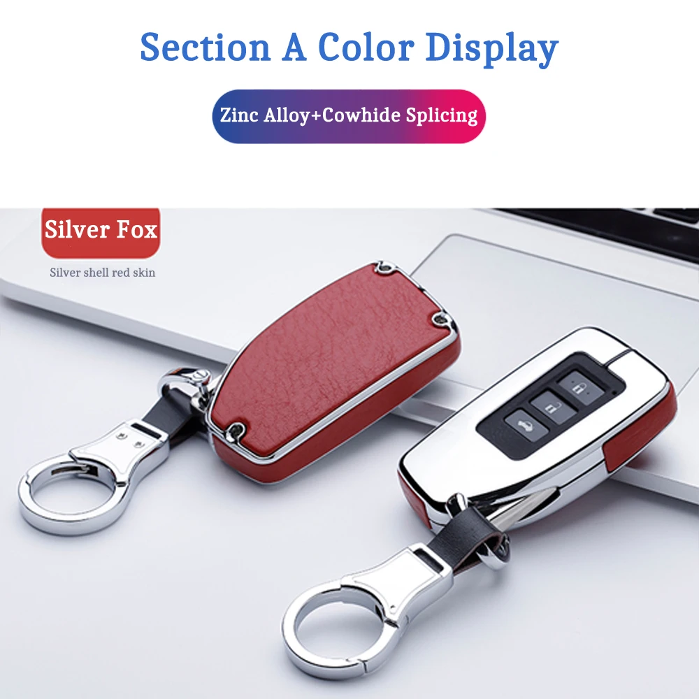 

Zinc Alloy Car Key Cover Shell Fob Fit For Lexus NX200 ES200 250 RX200t ES RS GS IS LX NX Series Remote Key Case 3 Buttons