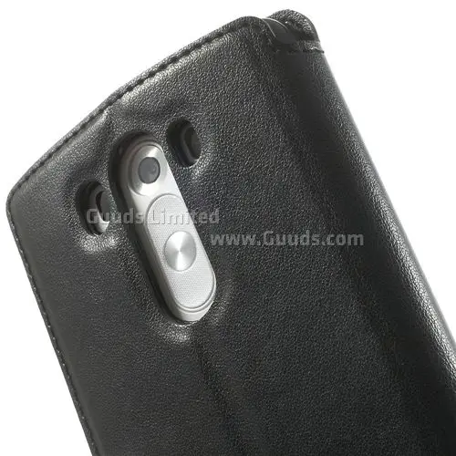 Roar Korea Noble Quick Circle Leather Flip Cover for LG G3 D850 D855 LS990 - Black