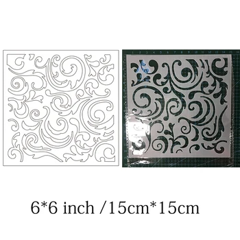 

New Flower Pattern Stencil for DIY Scrapbooking Album DIY Paper Card Craft Fun Plastic Templates Decoation 2019 6x6 inch/15x15cm