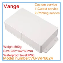 1 шт./лот IP68 водонепроницаемый большой электронный корпус 282*142*60 мм настенное крепление ABS пластик diy пластмассовый корпус прибора для модуля продукта