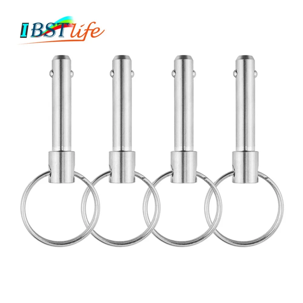 

4PCS Stainless Steel 316 Marine Grade 8mm Double Ball Quick Release Pin for Boat Bimini Top Deck Hinge Marine Boat