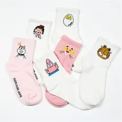 2019 высокое качество милые элегантные милые Kawaii мультфильм Сладкий Harajuku Хлопковые женские носки животные персонаж повседневные короткие