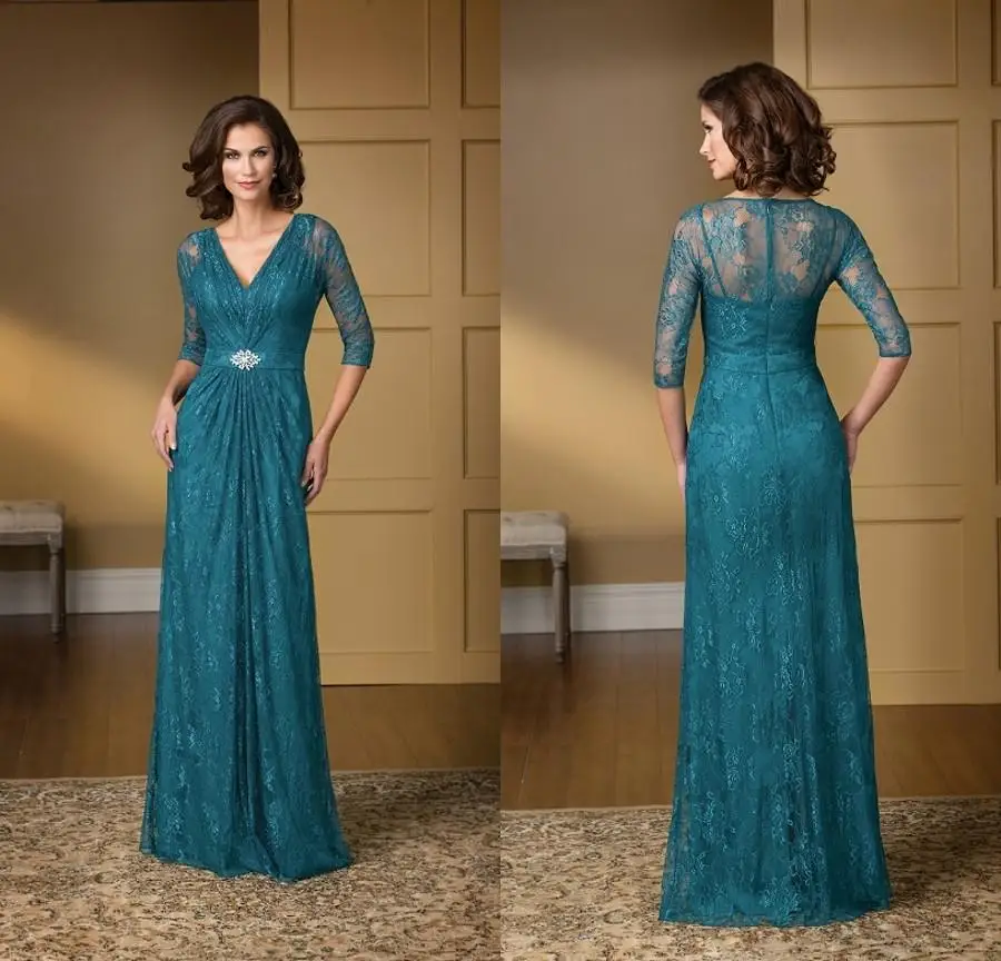 Half Sleeves 2017 Mother Of The Bride font b Dresses b font A line V neck