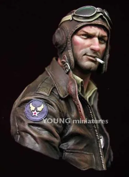 Масштаб 1/10 Смола Бюст WW2 США Летающие тигры фотография Бесплатная доставка|model