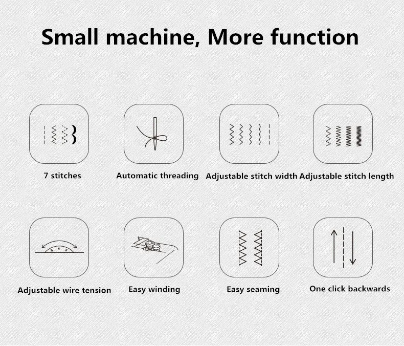 Новая Регулируемая Мини электрическая швейная машина с 7 регулируемыми стежками и регулируемая ширина длина ручная швейная машина