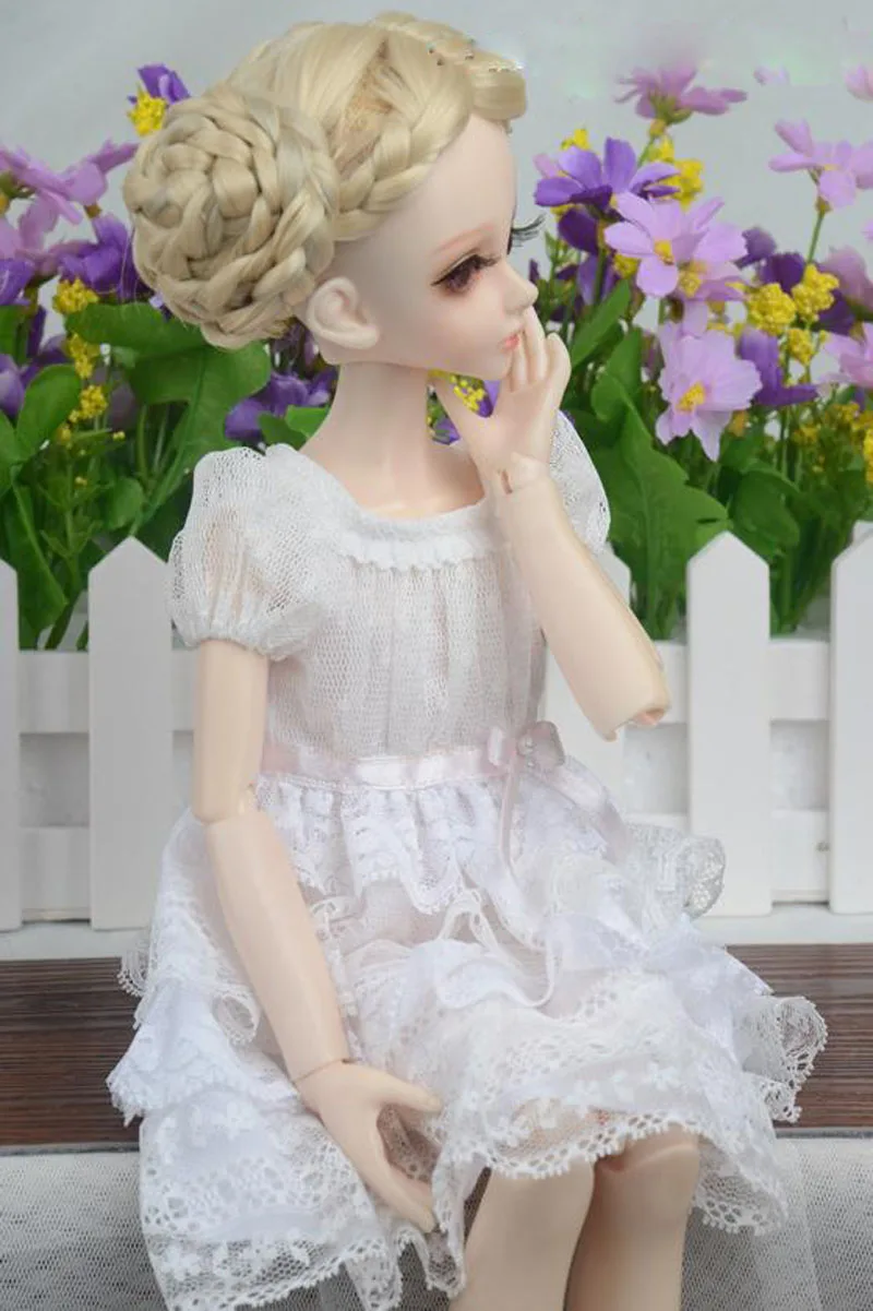 Новое поступление 1/3 1/4 1/6 BJD Кукольное платье белые цвета Одежда Игрушка