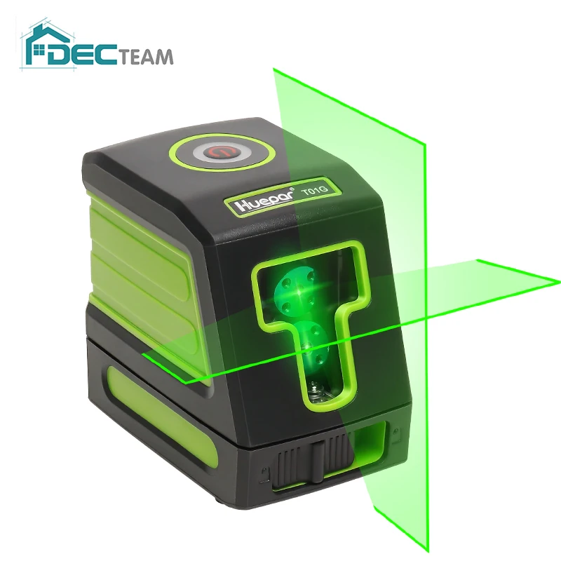 

DEC TEAM Laser Level Green 2 lines Self-Leveling Laser Level Vertical Horizontal Cross Green Beam Line Measuring Instrument