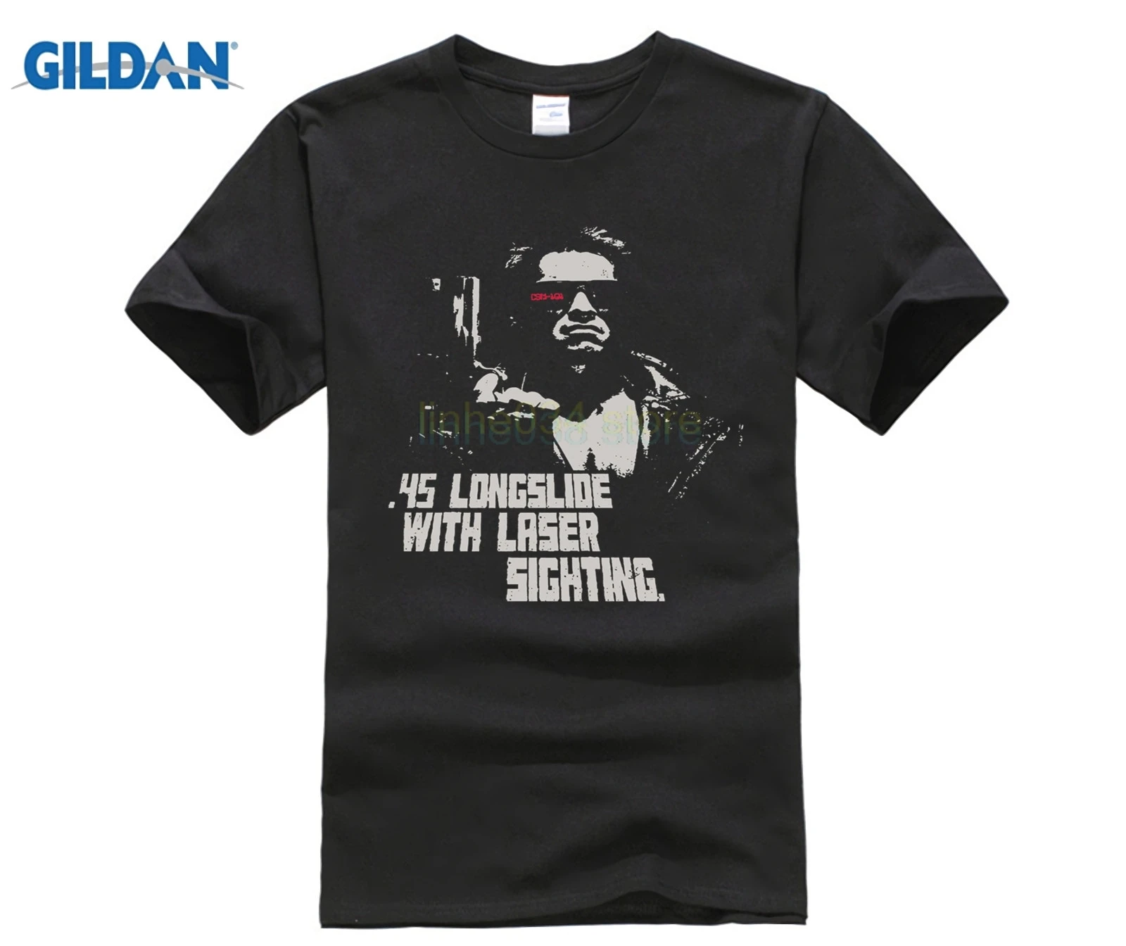 Летняя Футболка GILDAN Мужская футболка 45 Longslide Terminator T-Shirt | одежда