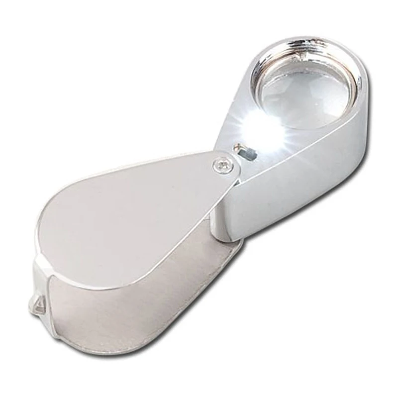 30x 21mm Mini Jeweller Magnifier LED Loupes Eye Antique Magnifier