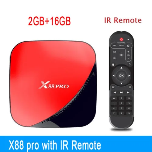 Android tv box X88 Pro 4G 64G android 9,0 smart tv Rockchip RK3318 четырехъядерный 2,4G& 5G wifi 4K HDR медиаплеер Google Play tv box - Цвет: X88PRO 2GB 16GB-Re