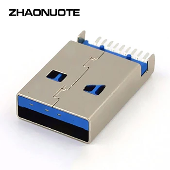 

10pcs High Temperature USB High-end Data Cable 3.0 Interface AM Male SMTLCP Blue Terminal 3V Power Supply