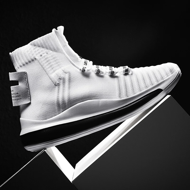 

Shoes Men Casual Sneakers High Top Socks Chunky Shoes Summer Male Lace Up Flat Footwear Breathable Trainers Zapatillas Hombre