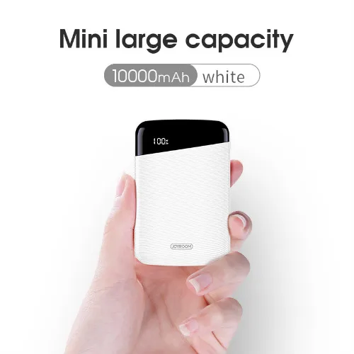 Мини Внешний аккумулятор 10000 мАч с двумя usb-портами, внешнее устройство для быстрой зарядки аккумулятора, внешний аккумулятор с цифровым дисплеем для iphone, Xiaomi, внешний аккумулятор - Цвет: Белый
