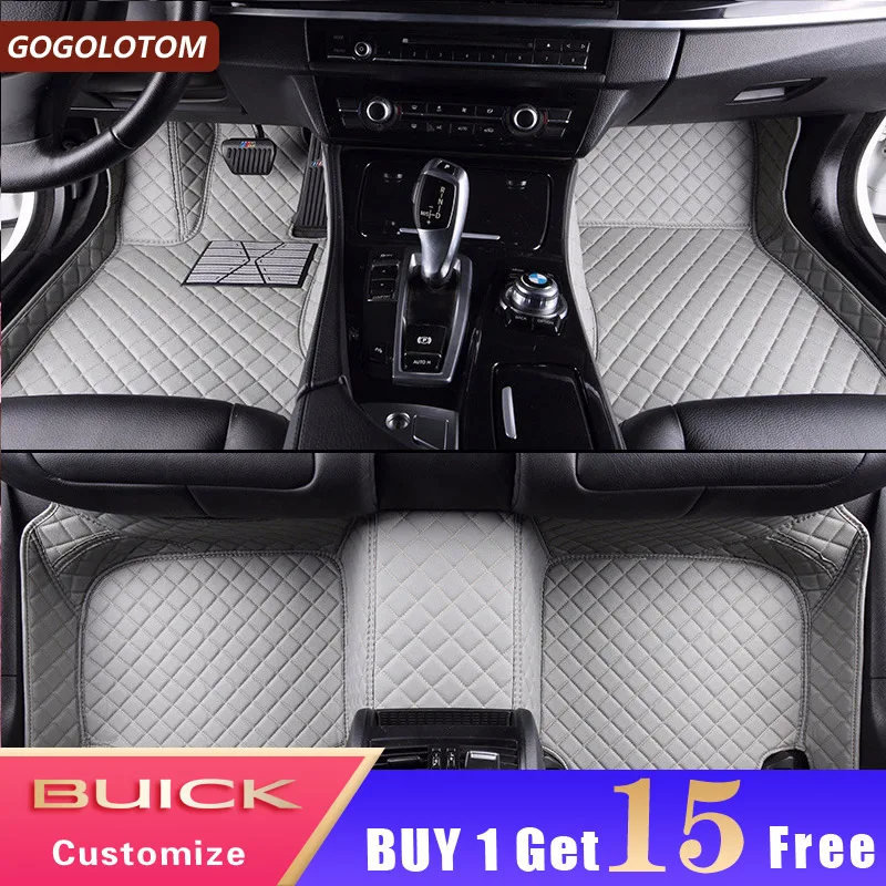 

Custom Car Floor Mats Leather Waterproof for Buick Enclave Encore Envision LaCrosse Excelle GT XT 5D Auto Foot Mats styling