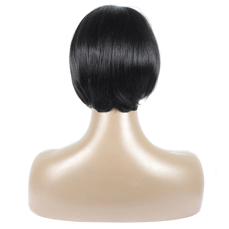 Peruvian Lace Front Human Hair Wigs 1B Color Bob Straight Human Hair Wigs Plucked Short Lace Frontal Wigs Black Women Remy Hair (5)