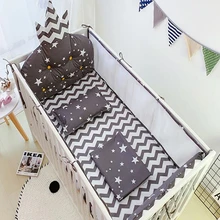 Летний детский набор постельных принадлежностей, Воздухопроницаемая сетчатая кроватка, бампер для новорожденных, простыня, наволочка, моющийся набор постельных принадлежностей для малышей